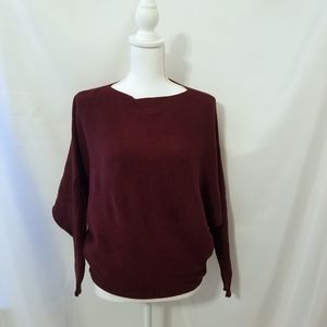 Joan Vass M maroon winter fall top